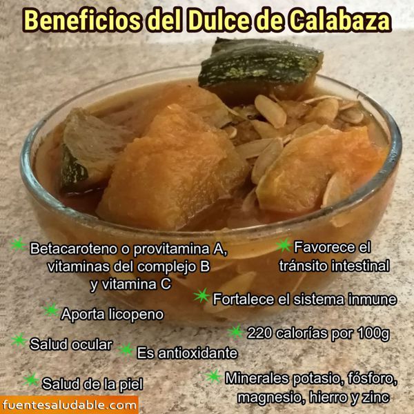 Propiedades del dulce de calabaza