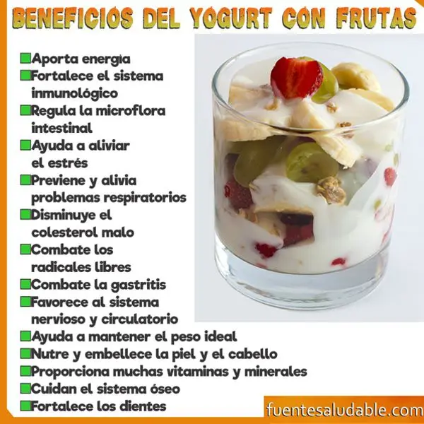 Es bueno el yogurt con frutas